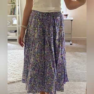 XL Coral Bay Purple Floral Maxi Skirt